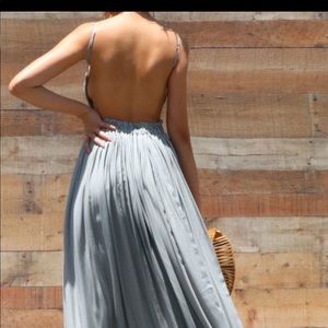 Sage green maxi dress
